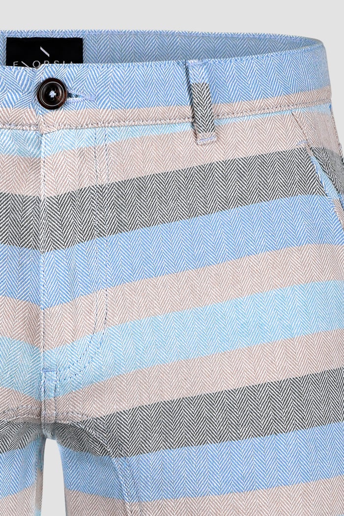 Men's Textured Striped Chino Short