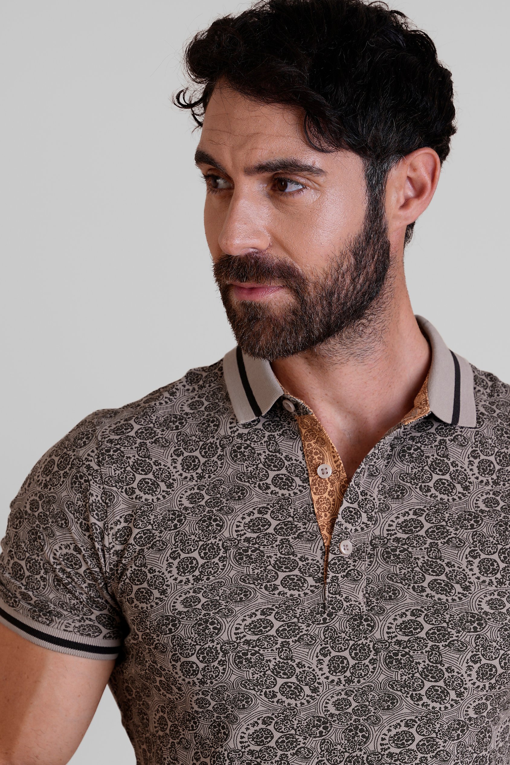 Turtle Shell Inspired Short Sleeves Polo Shirt