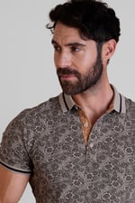 Turtle Shell Inspired Short Sleeves Polo Shirt