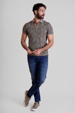 Turtle Shell Inspired Short Sleeves Polo Shirt