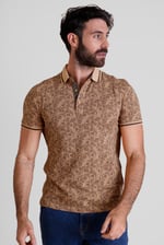 Turtle Shell Inspired Short Sleeves Polo Shirt