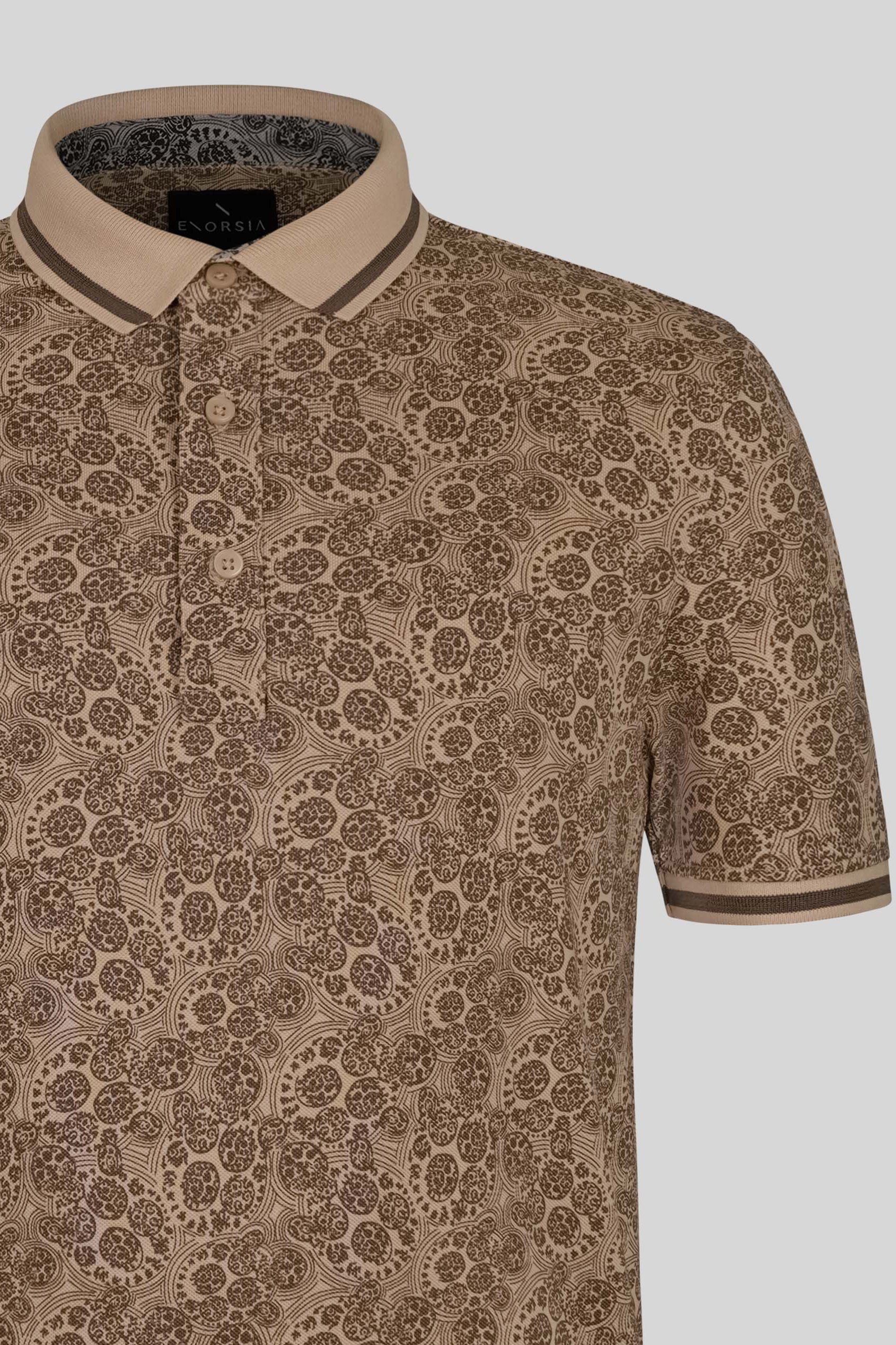 Turtle Shell Inspired Short Sleeves Polo Shirt