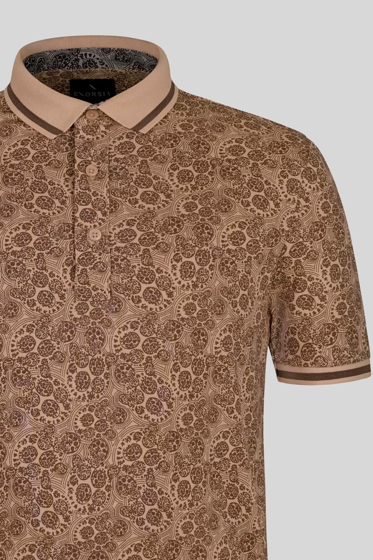 Turtle Shell Inspired Short Sleeves Polo Shirt