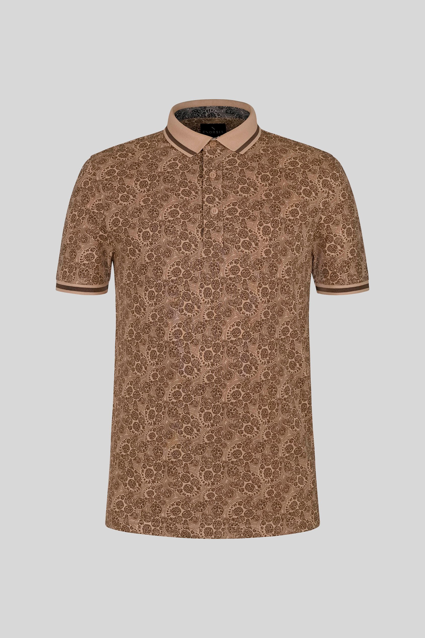 Turtle Shell Inspired Short Sleeves Polo Shirt