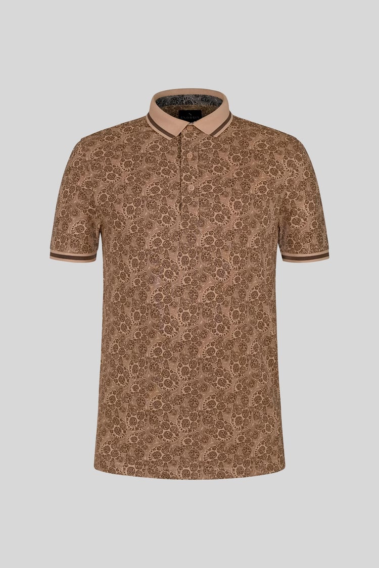 Turtle Shell Inspired Short Sleeves Polo Shirt