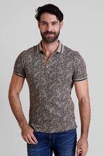 Turtle Shell Inspired Short Sleeves Polo Shirt