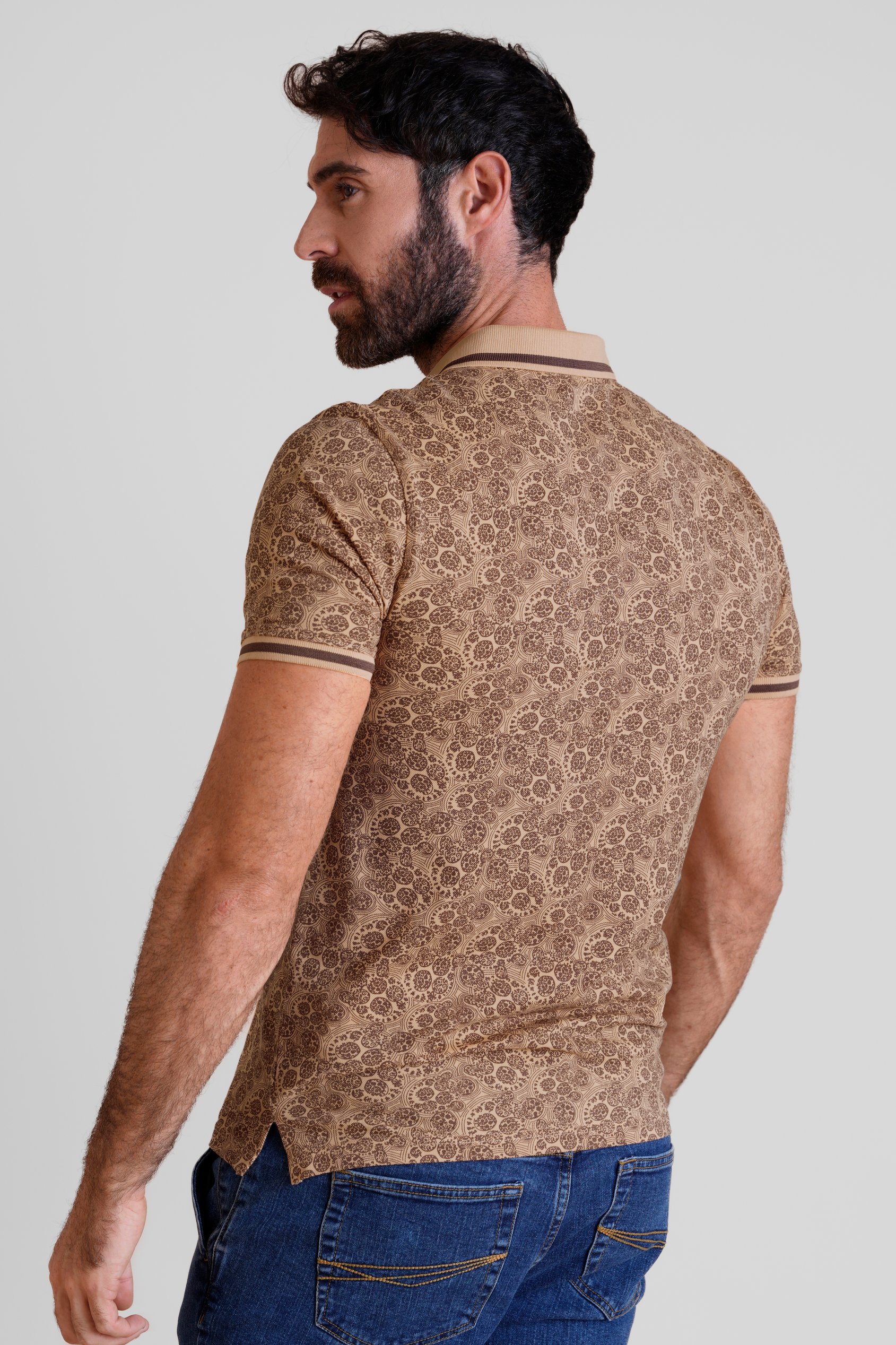 Turtle Shell Inspired Short Sleeves Polo Shirt