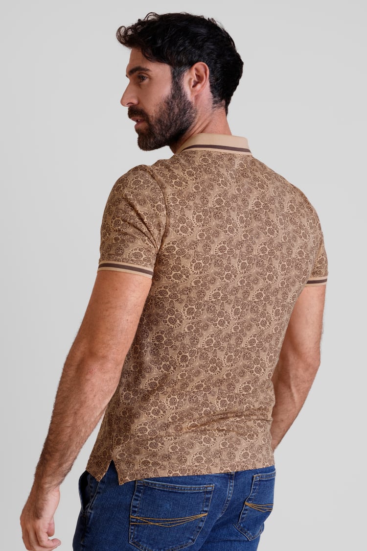 Turtle Shell Inspired Short Sleeves Polo Shirt