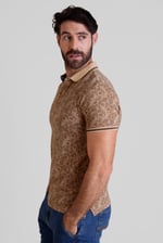 Turtle Shell Inspired Short Sleeves Polo Shirt