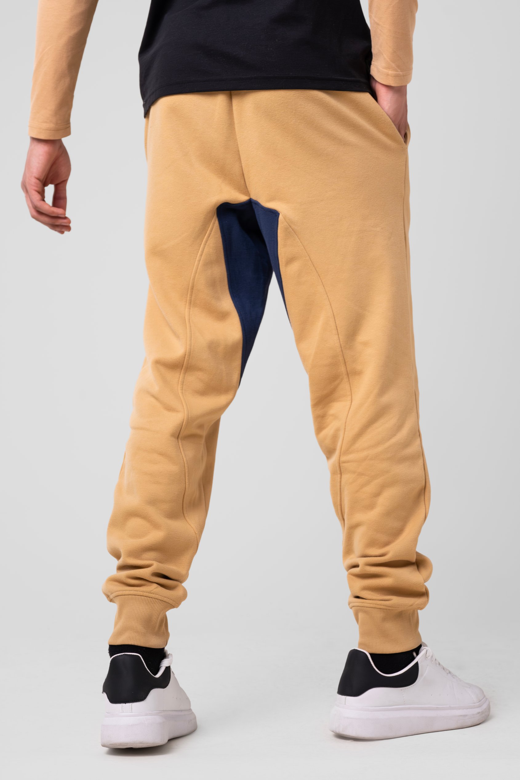 Mens Fleece Joggers With Contrast Panels
