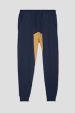 Mens Fleece Joggers With Contrast Panels