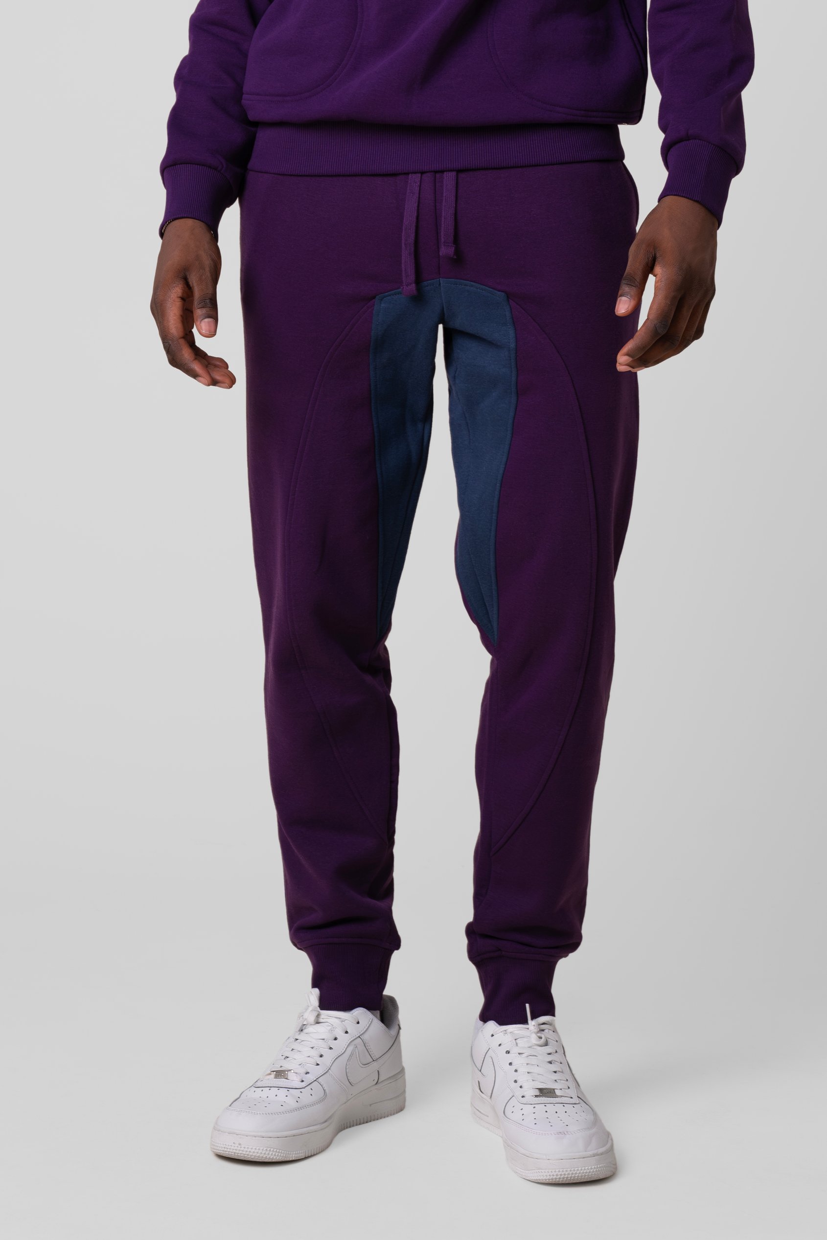 Mens Fleece Joggers With Contrast Panels
