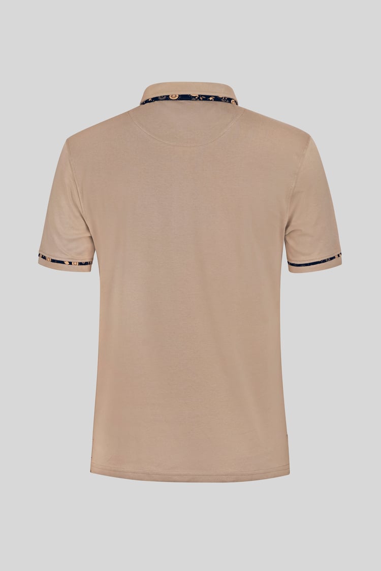 Contrast Double layer collar  Short Sleeves Polo Shirt