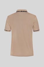 Contrast Double layer collar  Short Sleeves Polo Shirt