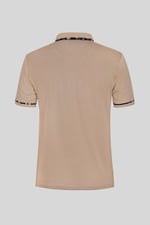 Contrast Double layer collar  Short Sleeves Polo Shirt