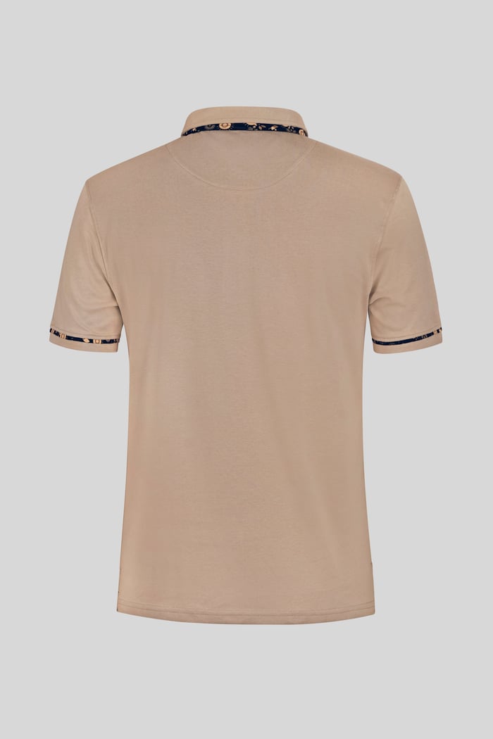 Contrast Double layer collar  Short Sleeves Polo Shirt