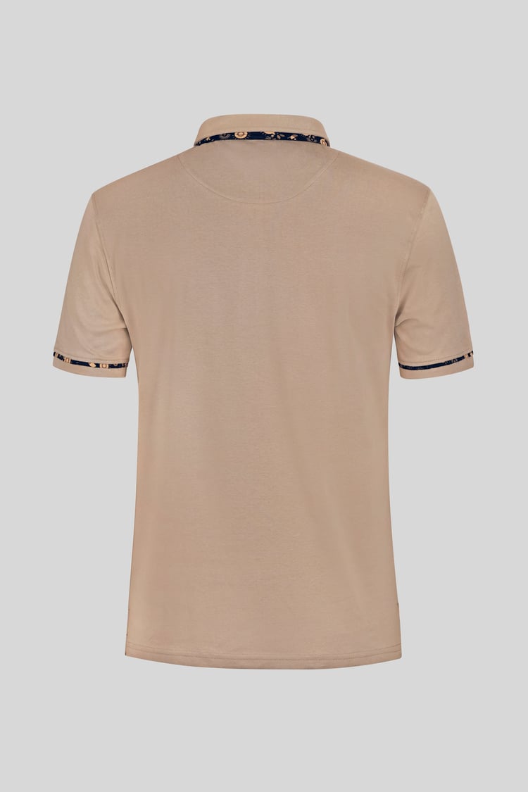 Contrast Double layer collar  Short Sleeves Polo Shirt