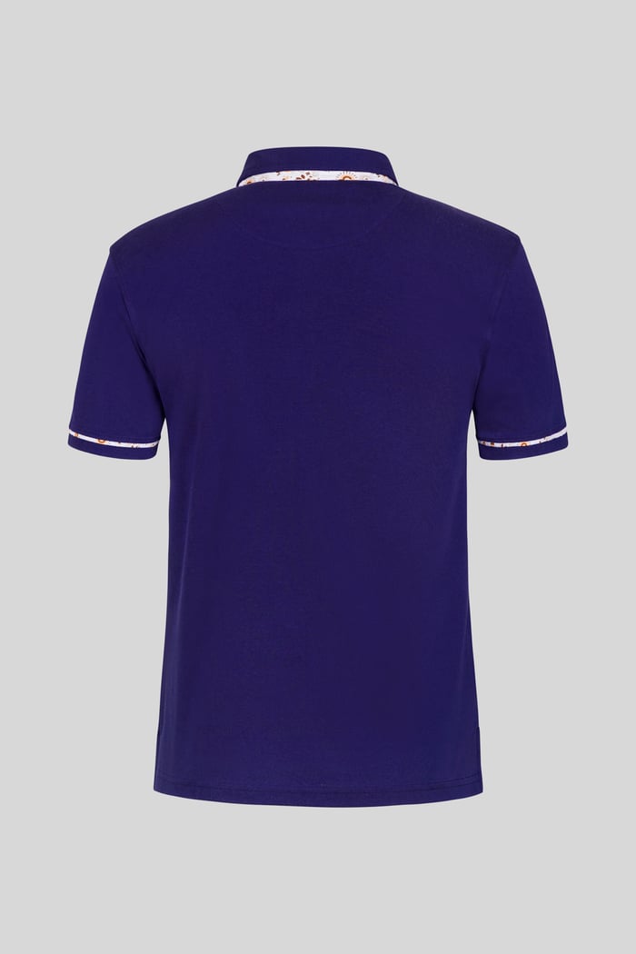 Contrast Double layer collar  Short Sleeves Polo Shirt