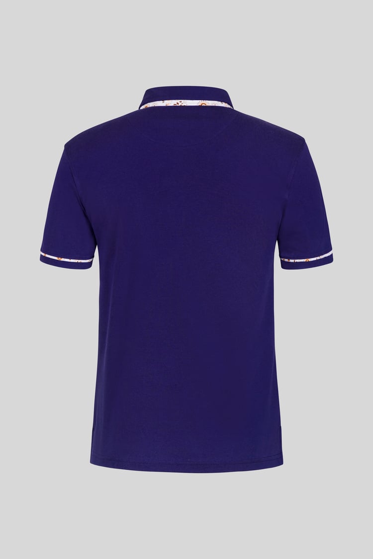 Contrast Double layer collar  Short Sleeves Polo Shirt