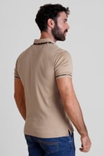 Contrast Double layer collar  Short Sleeves Polo Shirt