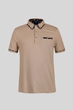 Contrast Double layer collar  Short Sleeves Polo Shirt