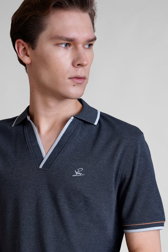 V-Neck Classic Polo Shirt