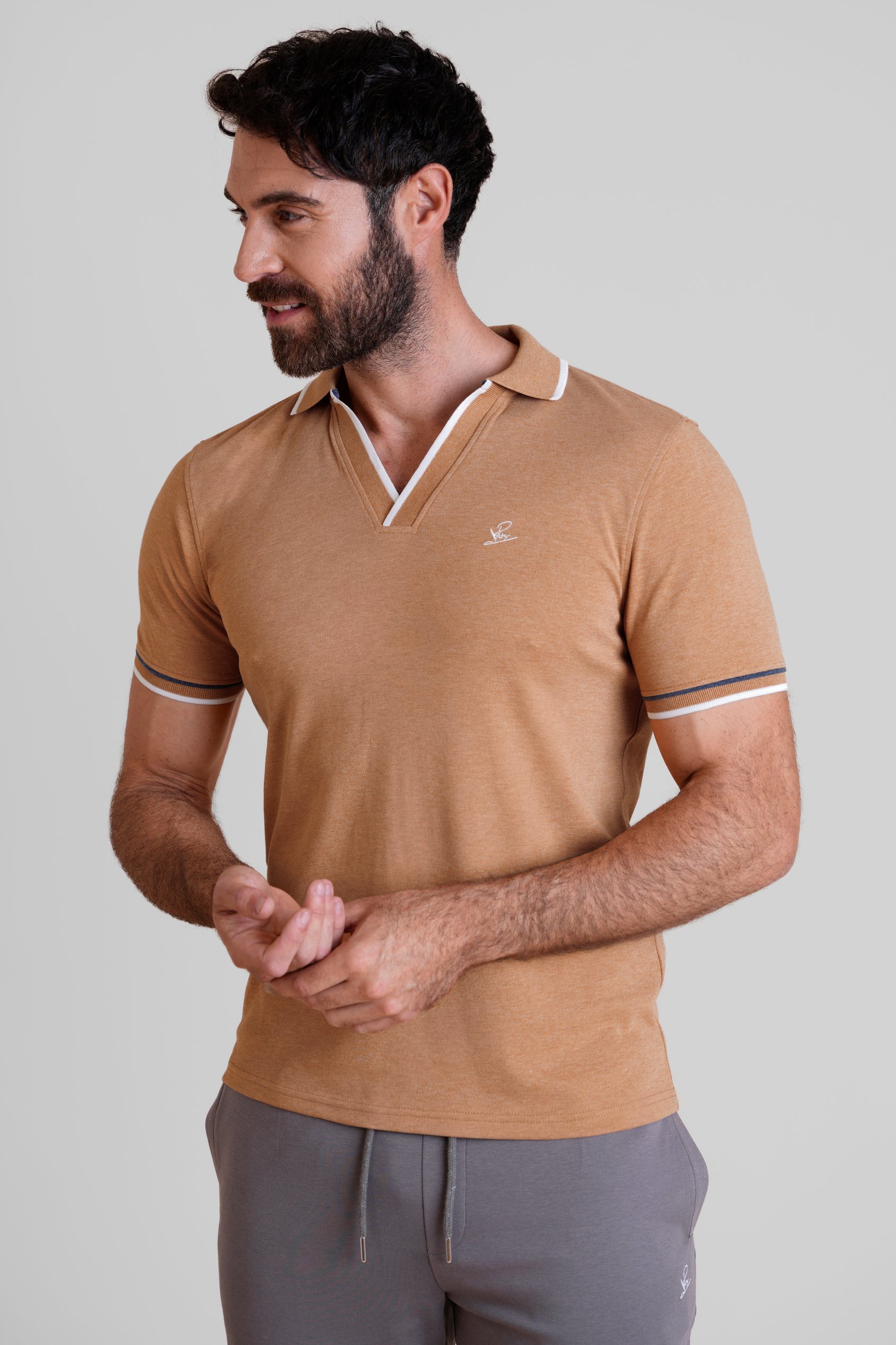 V-Neck Classic Polo Shirt