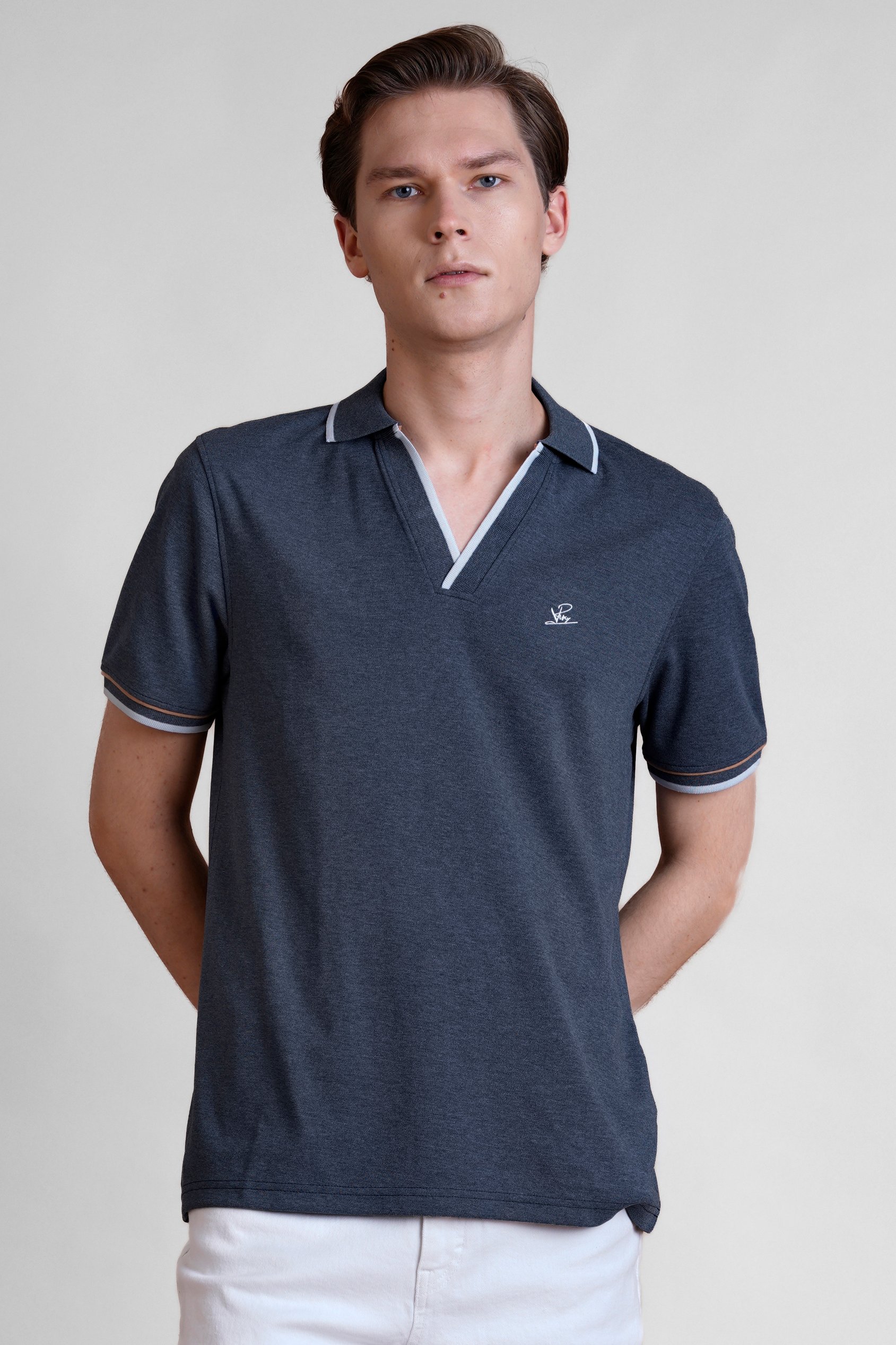 V-Neck Classic Polo Shirt