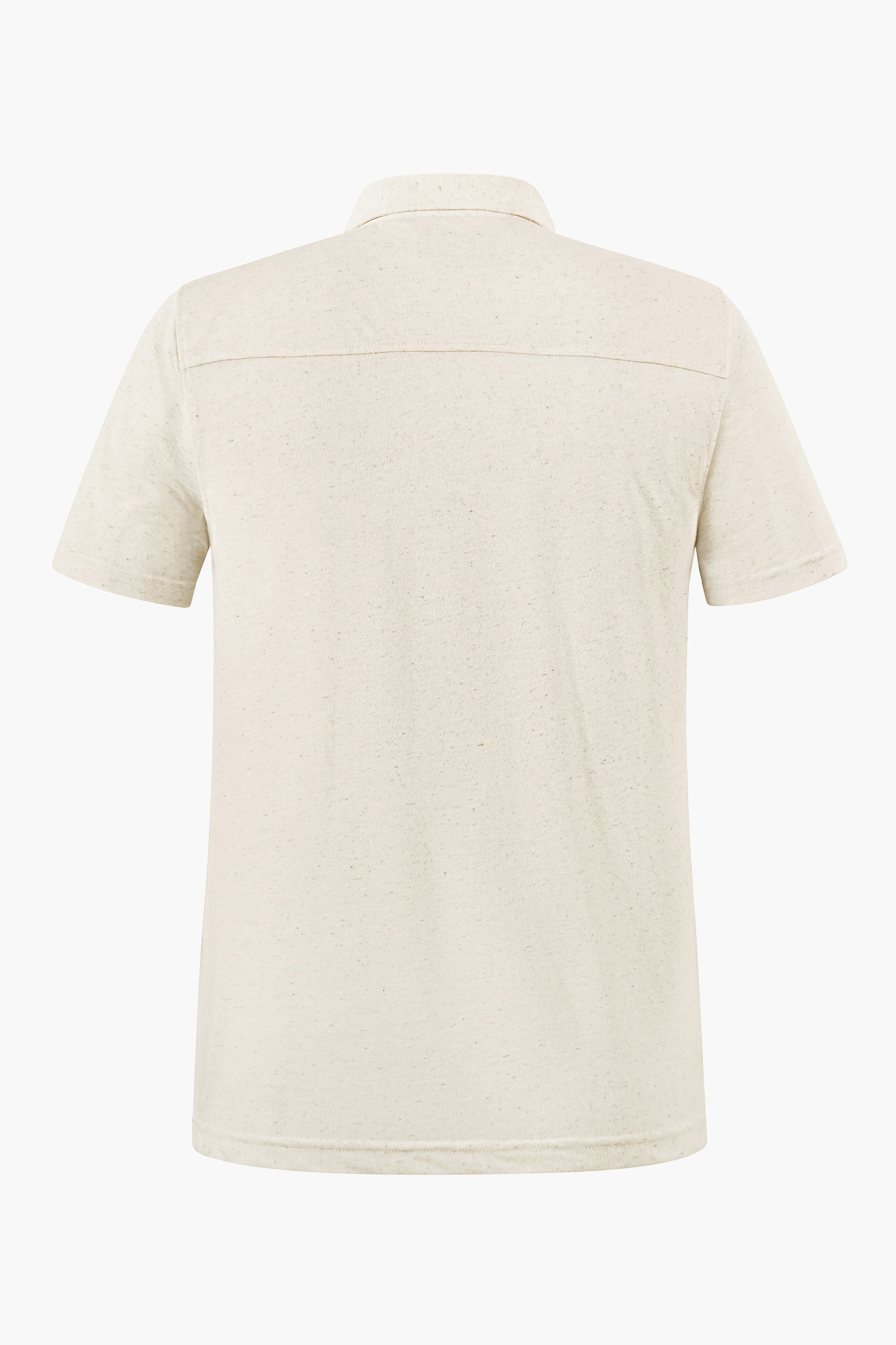 Linen Blended Solid Short Sleeve Polo Shirt's