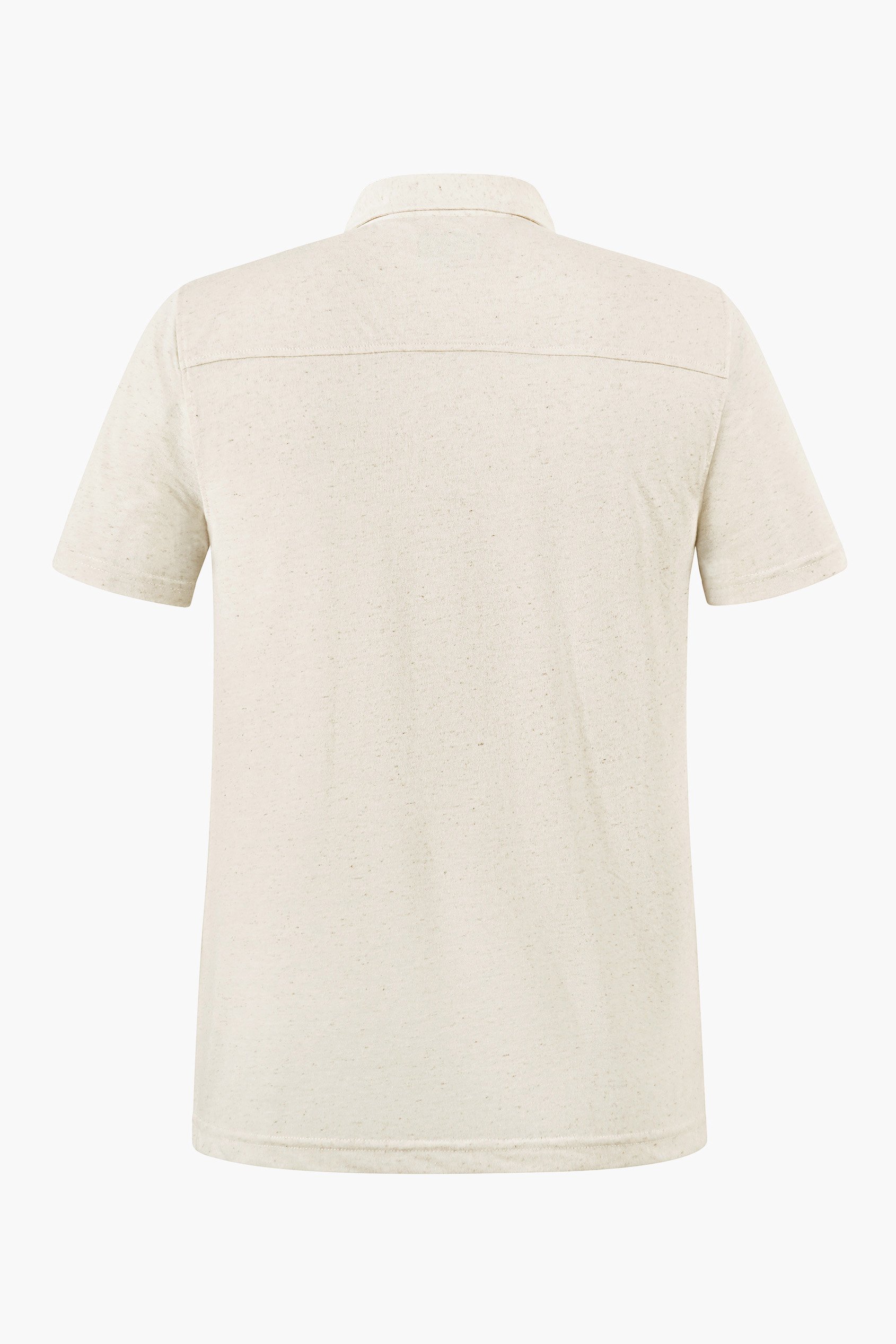 Linen Blended Solid Short Sleeve Polo Shirt's