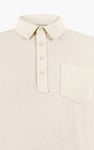 Linen Blended Solid Short Sleeve Polo Shirt's