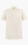 Linen Blended Solid Short Sleeve Polo Shirt's