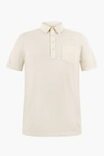 Linen Blended Solid Short Sleeve Polo Shirt's
