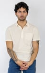 Linen Blended Solid Short Sleeve Polo Shirt's