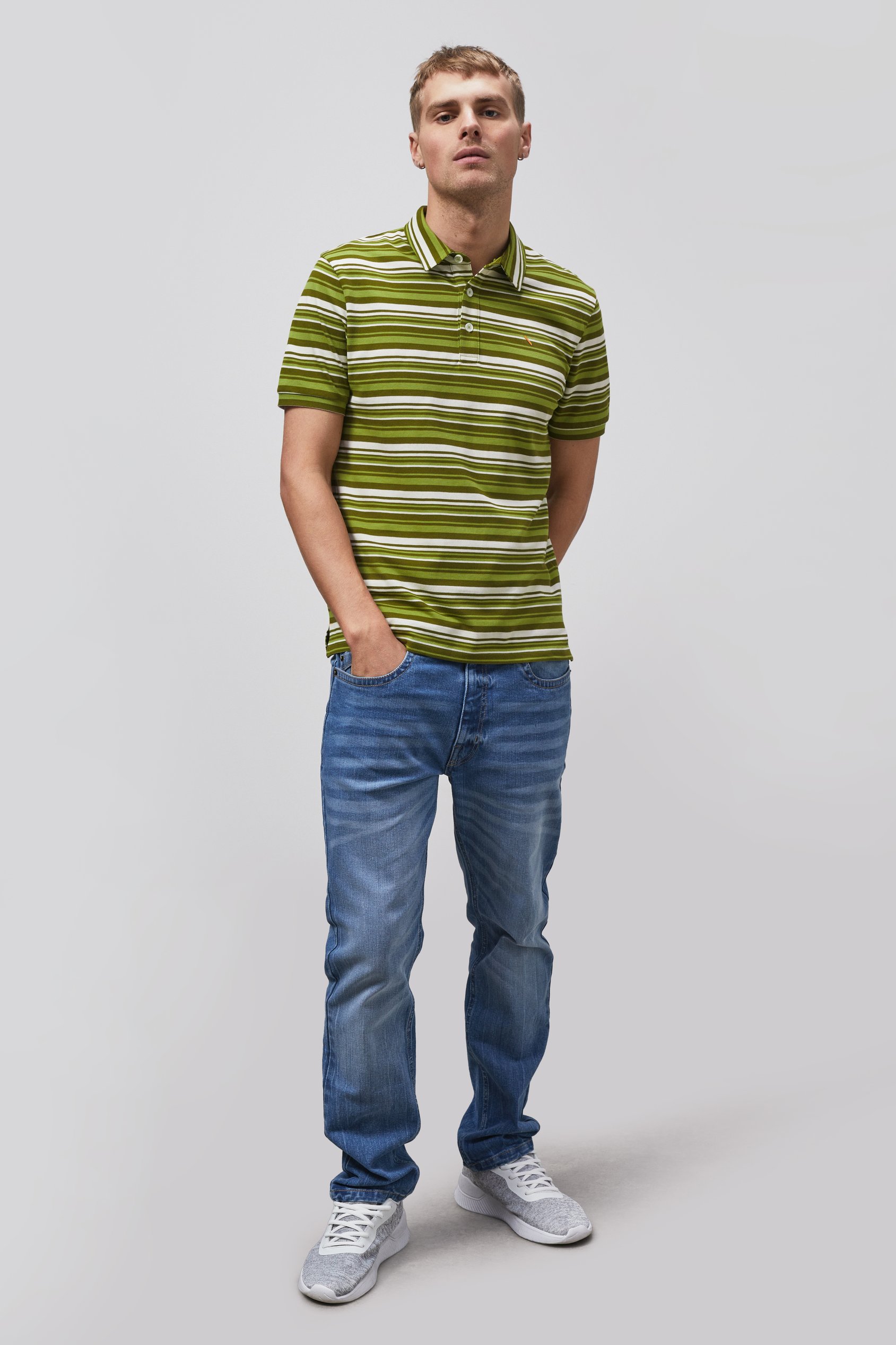 Casual Yarn Dyed Polo Shirt