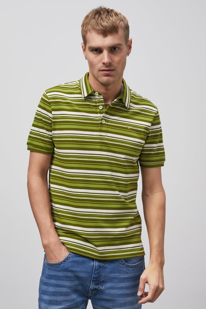 Casual Yarn Dyed Polo Shirt