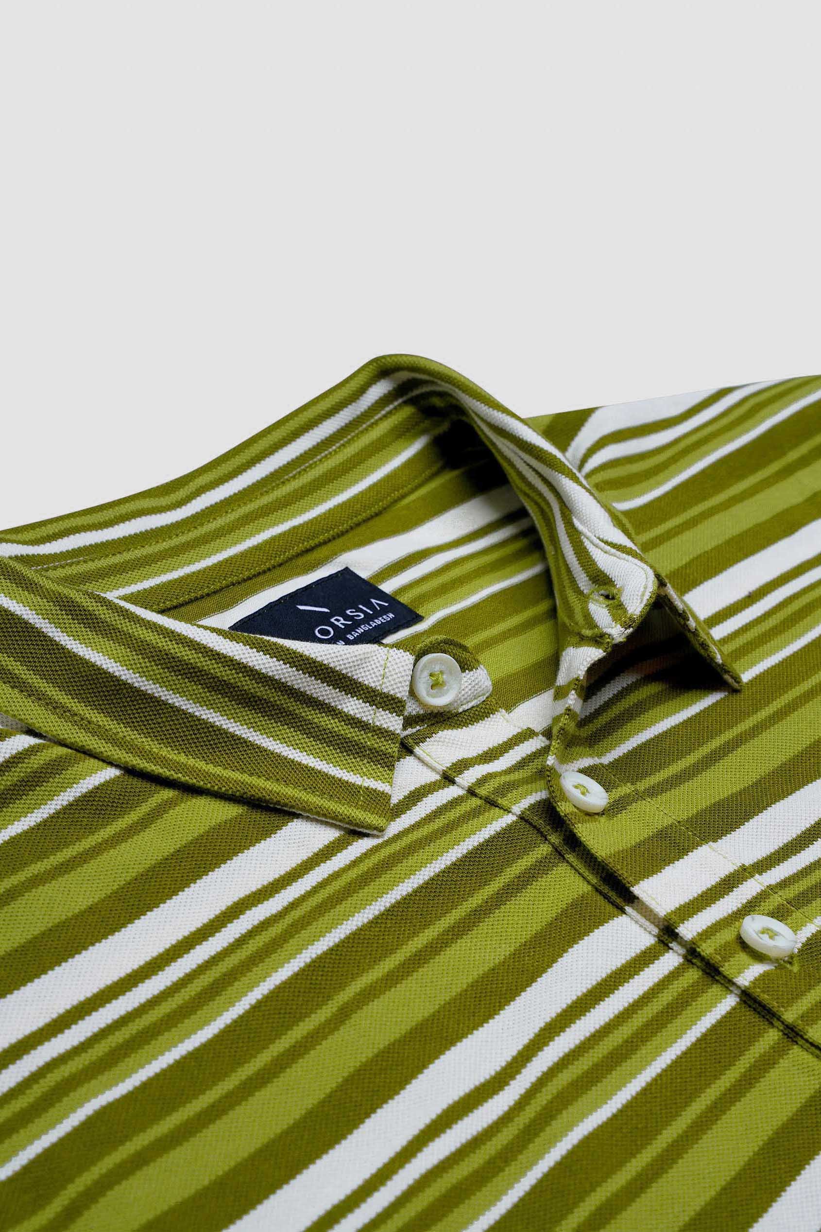 Casual Yarn Dyed Polo Shirt