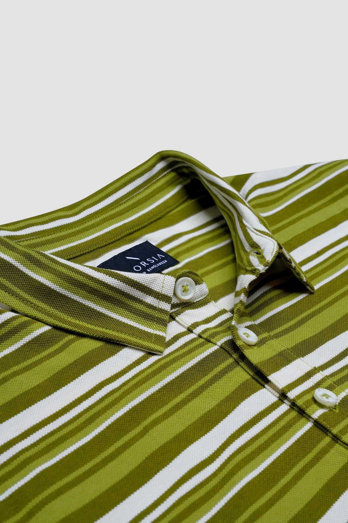 Casual Yarn Dyed Polo Shirt