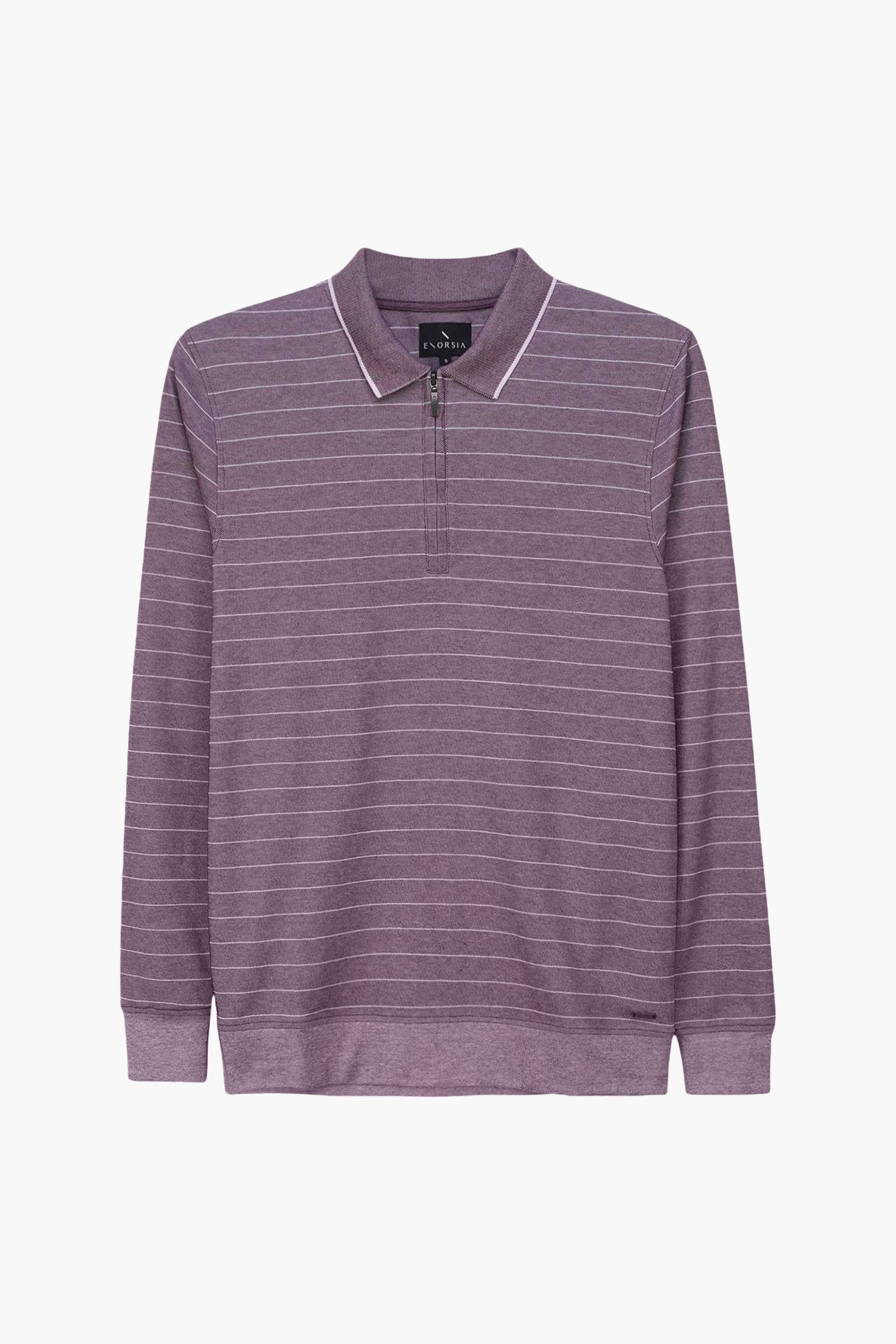 Half Zip Long Sleeve Polo Shirt