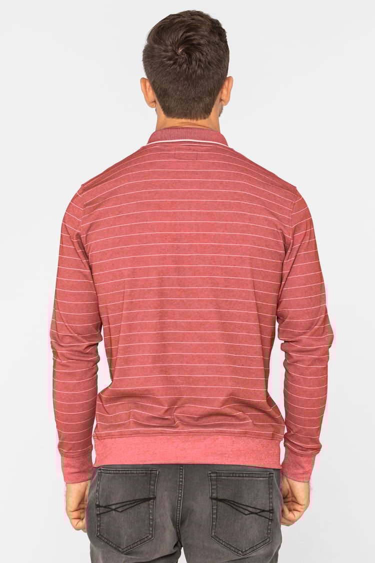 Half Zip Long Sleeve Polo Shirt