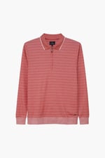 Half Zip Long Sleeve Polo Shirt