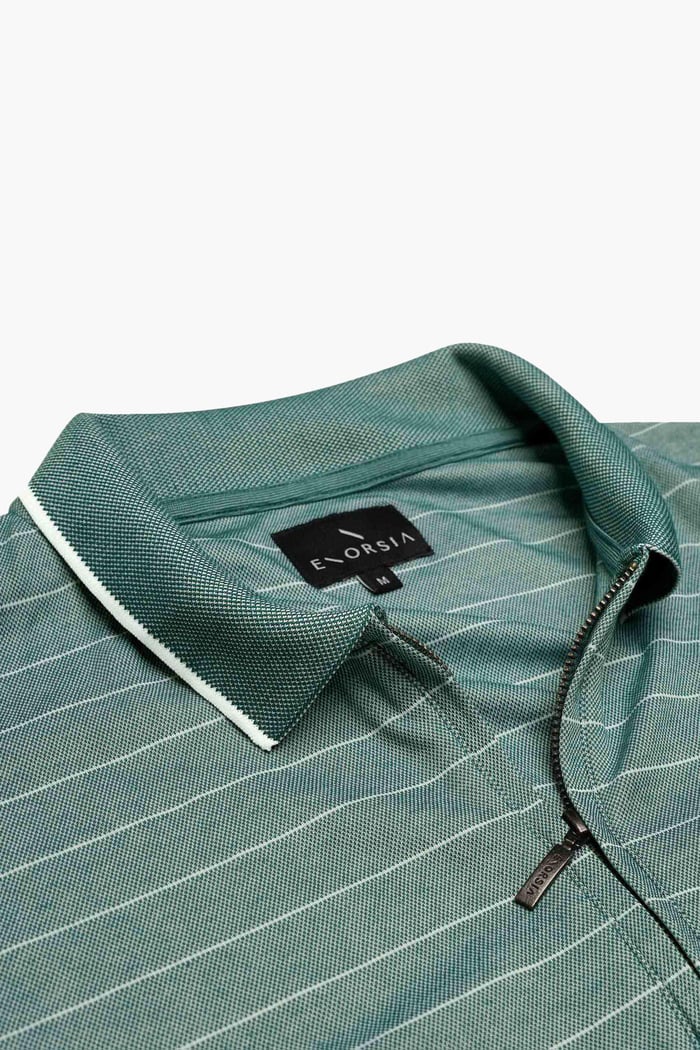 Half Zip Long Sleeve Polo Shirt