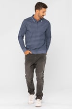 Half Zip Long Sleeve Polo Shirt