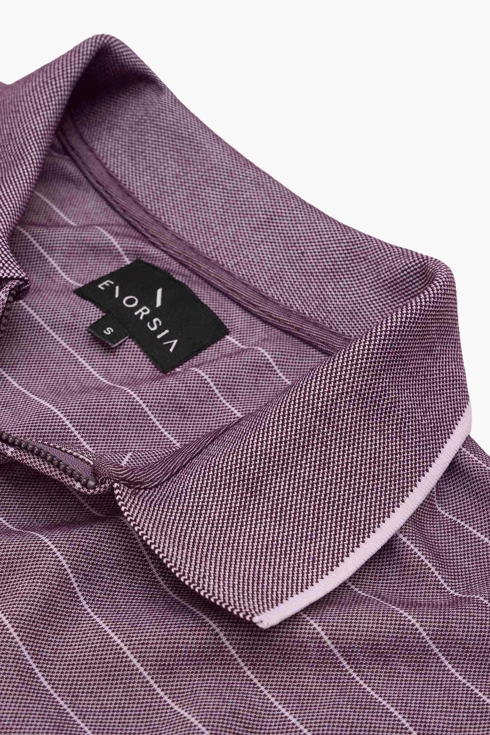 Half Zip Long Sleeve Polo Shirt