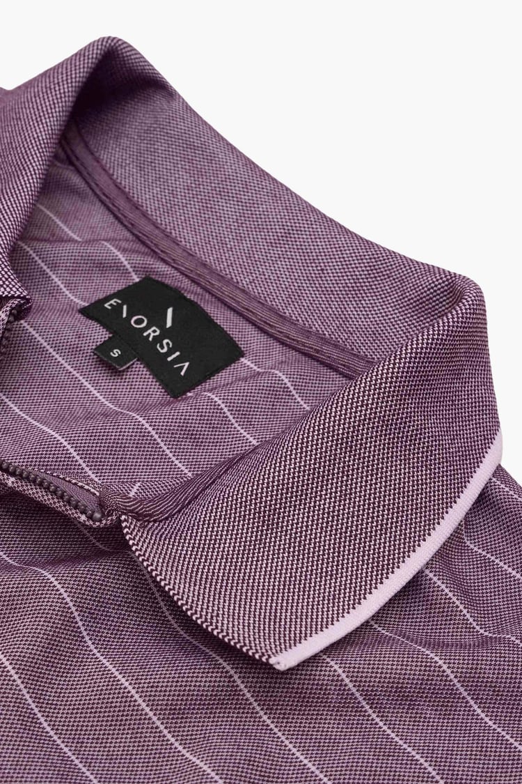 Half Zip Long Sleeve Polo Shirt