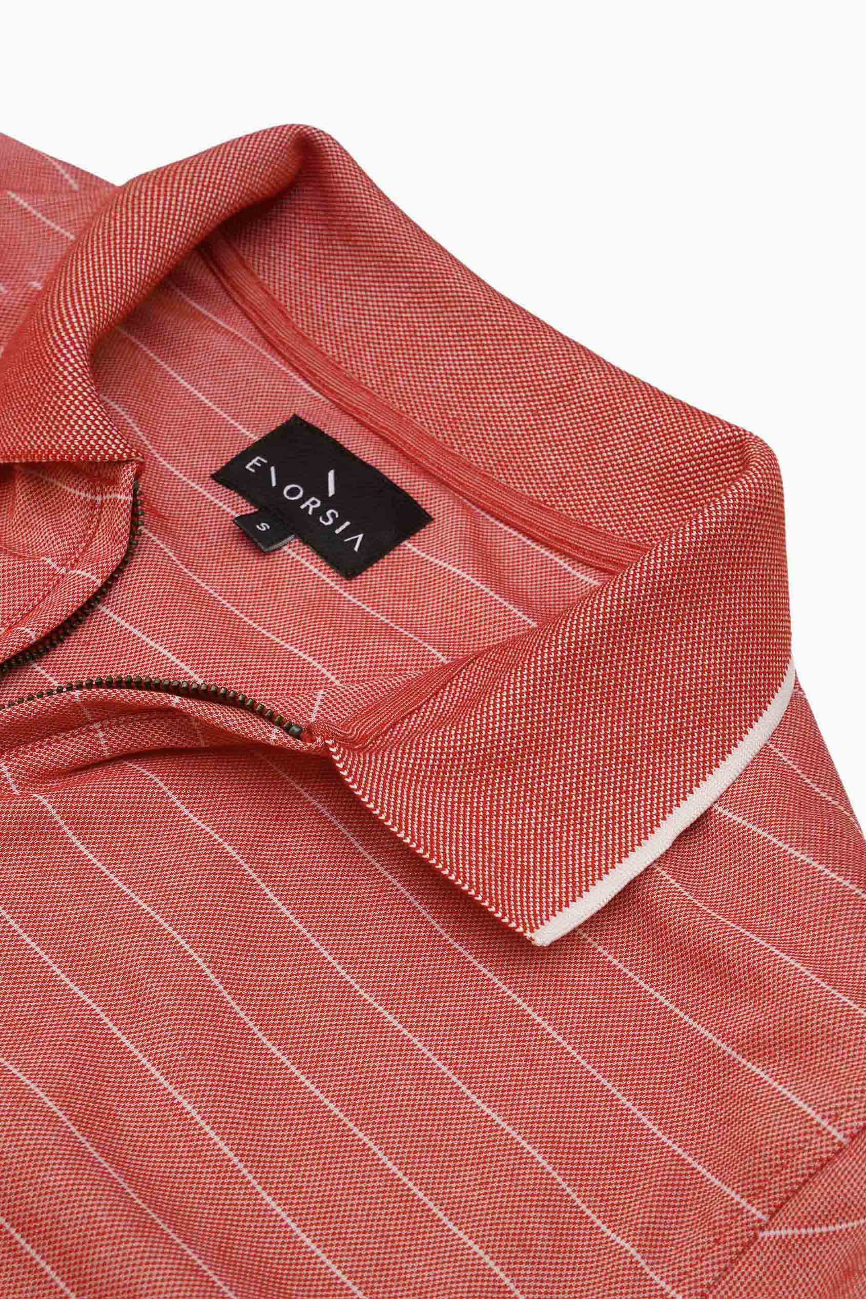 Half Zip Long Sleeve Polo Shirt