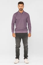 Half Zip Long Sleeve Polo Shirt