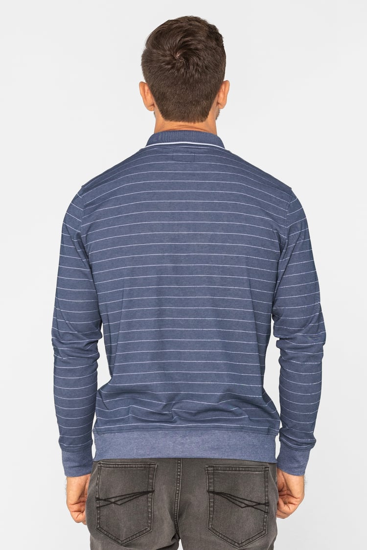Half Zip Long Sleeve Polo Shirt