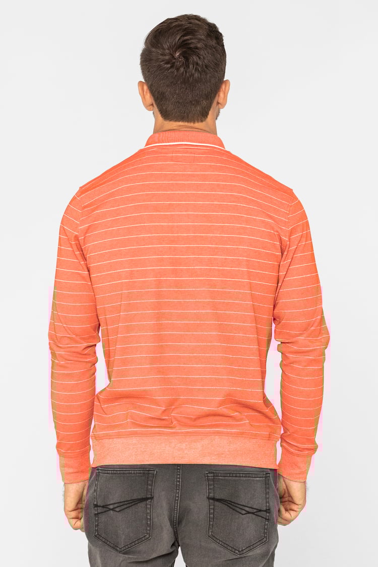 Half Zip Long Sleeve Polo Shirt