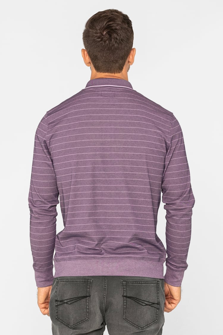 Half Zip Long Sleeve Polo Shirt